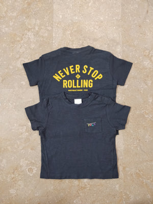 Charcoal back printed Tshirt for kids