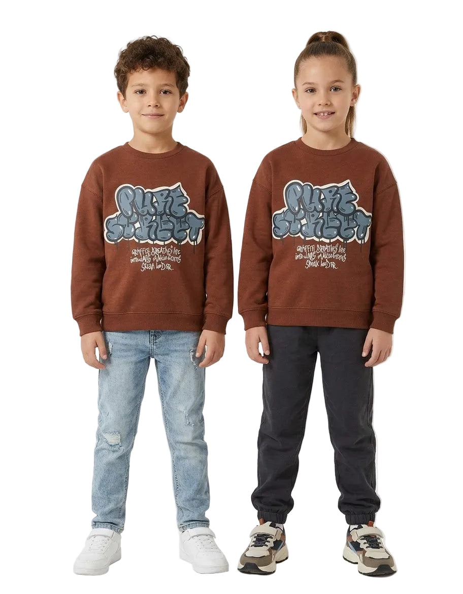 Lefties Branded Graphic Art Sweatshirt for Kids