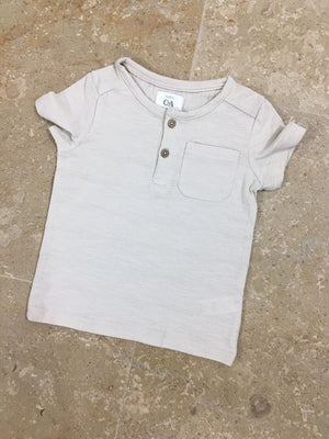 Beige Lining Style T-Shirt