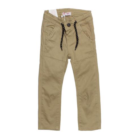 DPAM Draw Cord Light Brown Boys Cotton Chino Pants