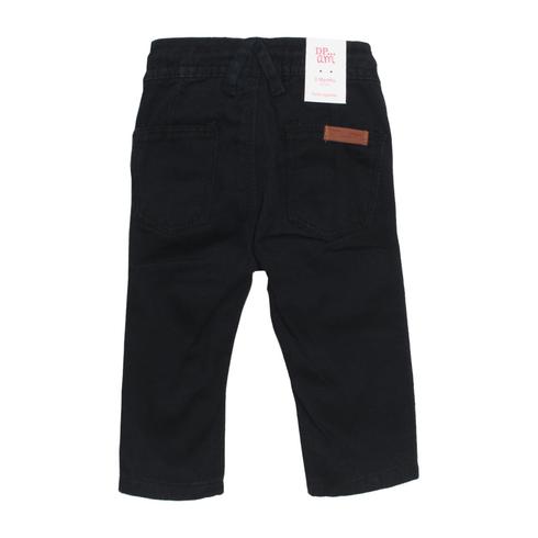 DPAM Draw Cord Black Boys Cotton Chino Pants