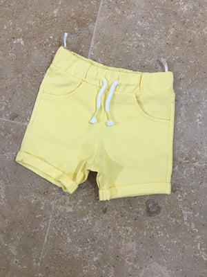 Lemon Yellow Branded Short For Kids