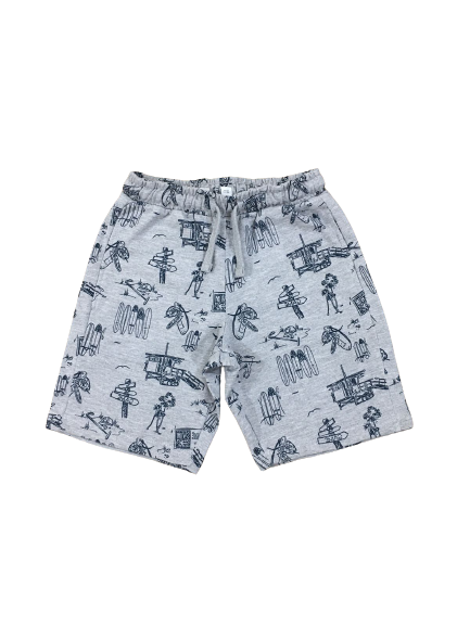 Grey Blue Printed Short (3-13yr)