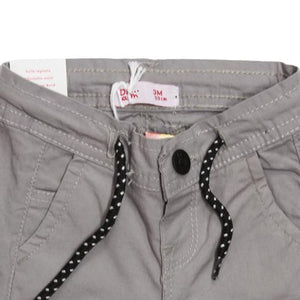 DPAM Draw Cord Grey Boys Cotton Chino Pants