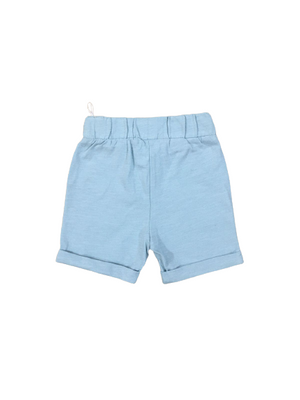 Sky Blue Side Long Pocket Short