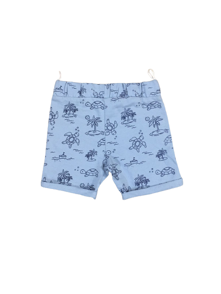 Blue Turtle Printed Short