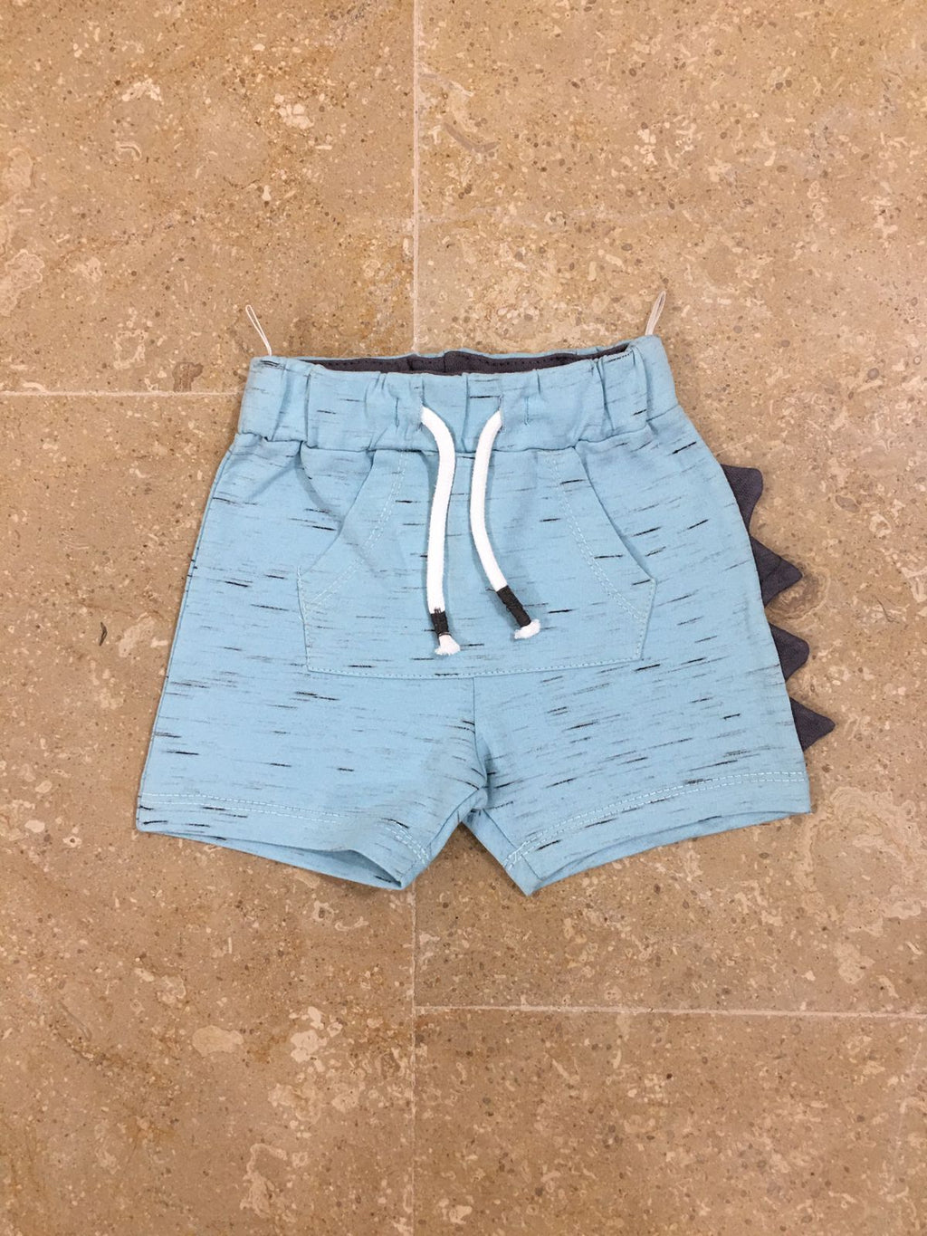 Blue Texture Dino Short For Kids