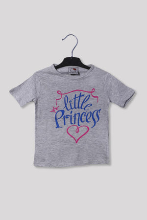 Little Princess Grey Short Sleeves Shirt