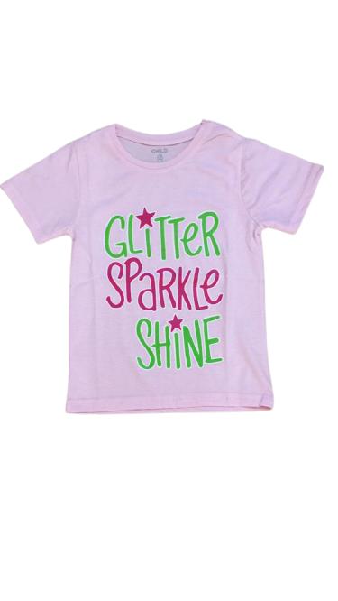 Baby Pink Glitter Sparkle T-Shirt for Girl