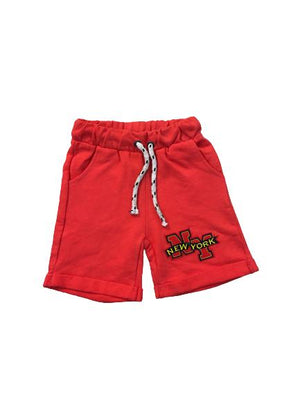 Red NY Shorts For Boys