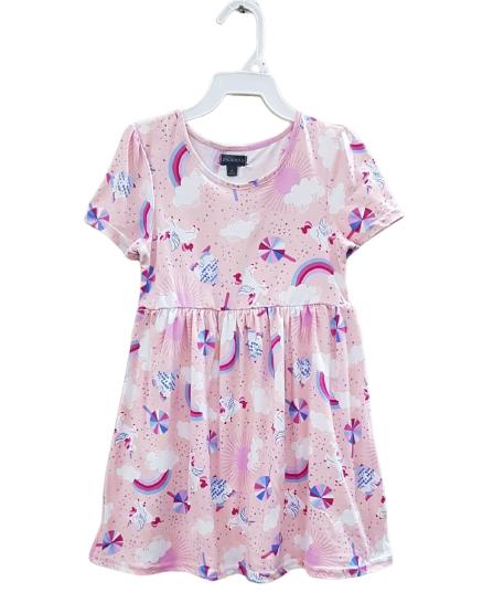 Peach Unicorn Summer Frock