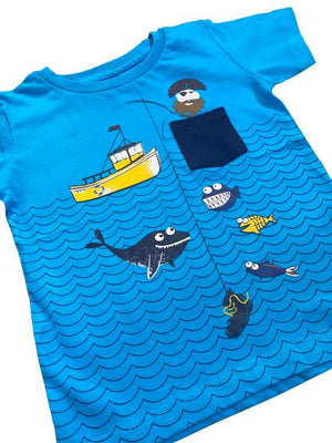 Blue Pirate Cool Club T-shirt for Boys