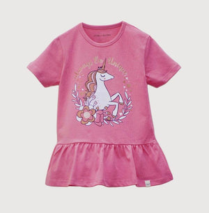 Pink Unicorn Frock Top for Girls