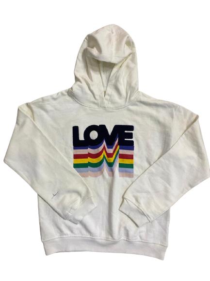 White Love Hoodie for Girls 10 & 12 years