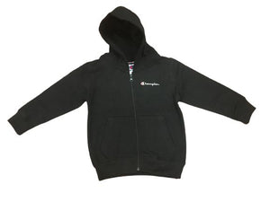 Plain black champion outlet hoodie