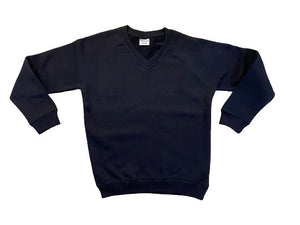 Black V-neck Fleece Sweatshirt for Boys (8 yr)