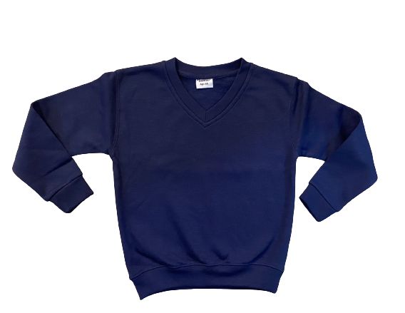 Navy Blue V-neck Fleece Sweatshirt winter collection