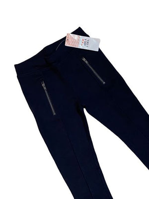 Navy Blue Zip Pocket Tape A L'oeil Trousers