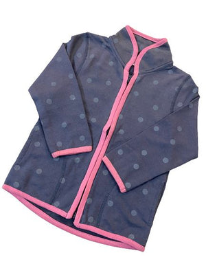 Pink & Grey Dots Zipper for Kids