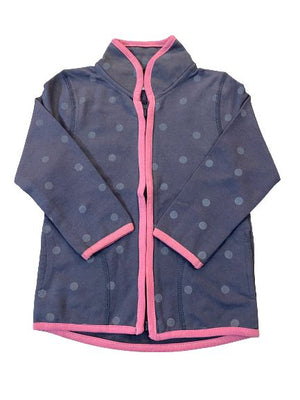 Pink & Grey Dots Zipper for Kids