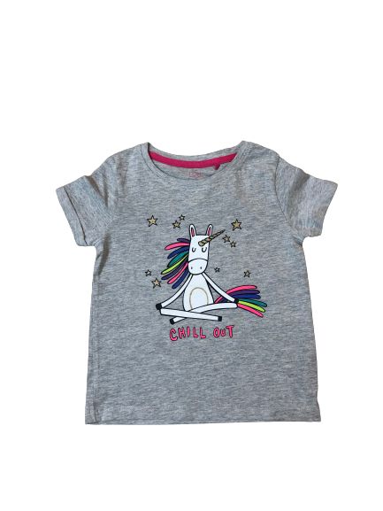 Grey Next Branded Unicorn T-shirt for Girls