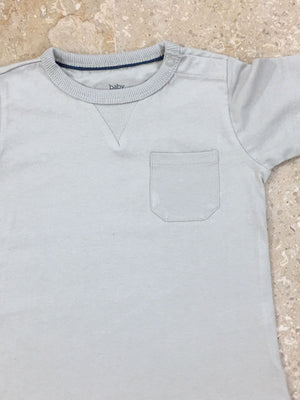 Pearl Grey Plain T-Shirt For Kids