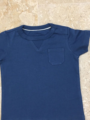 Aqua Blue Plain T-Shirt For Kids