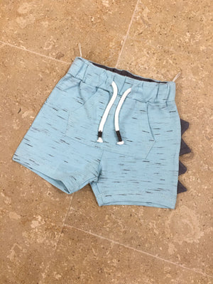 Blue Texture Dino Short For Kids