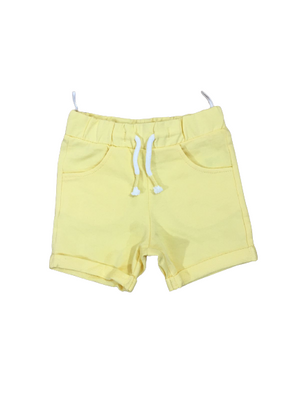 Lemon Yellow Branded Short For Kids