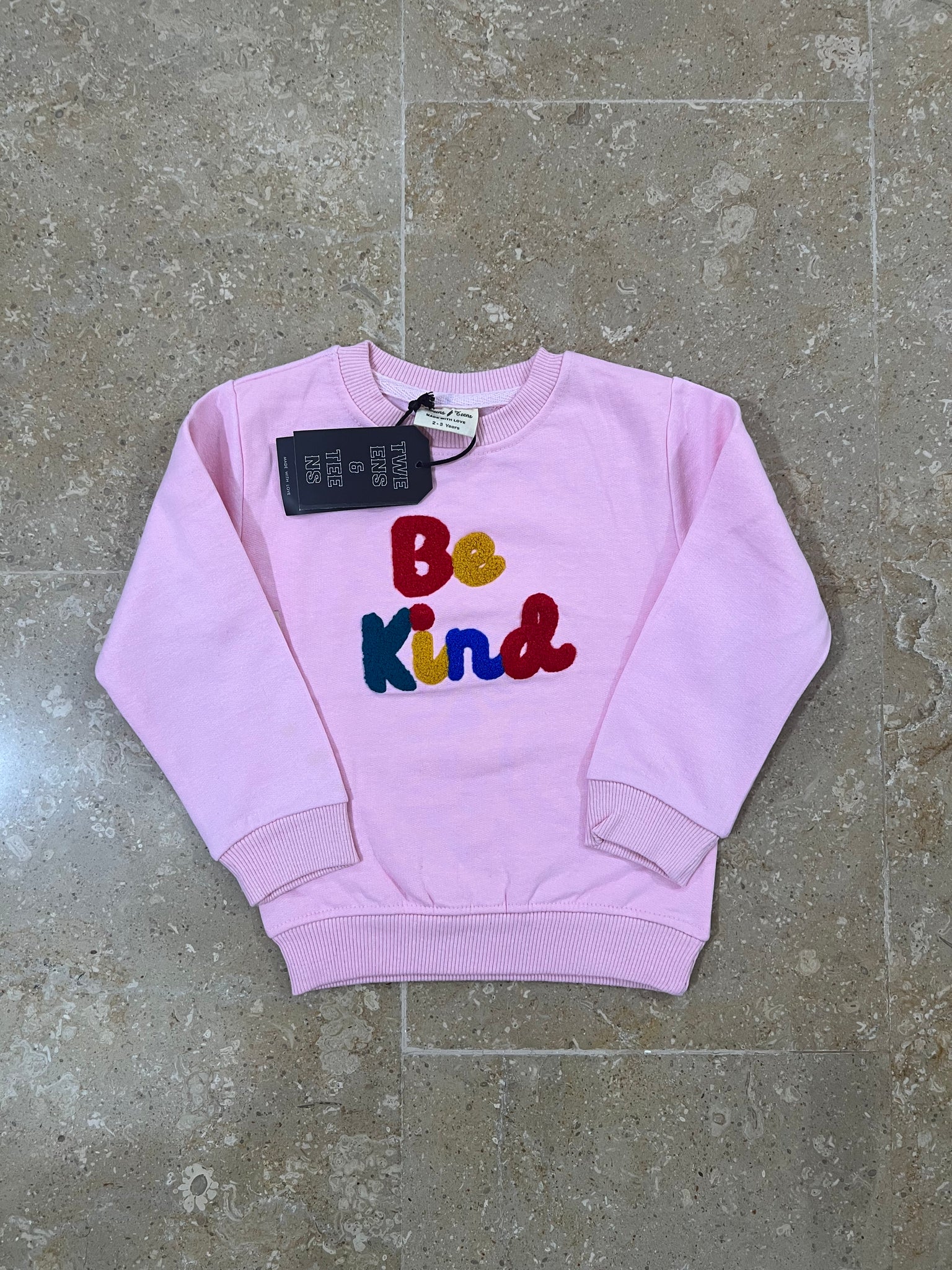 Pink warm fleece sweatshirt for Kids