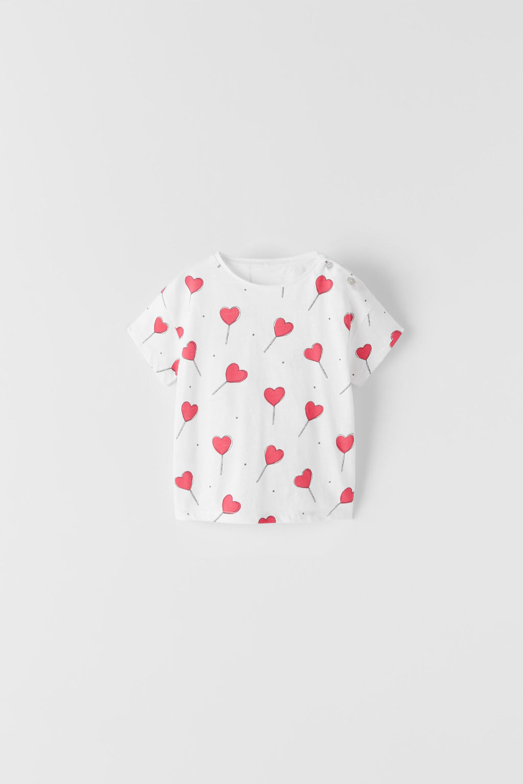 Red Motif Print T-shirt for Kids