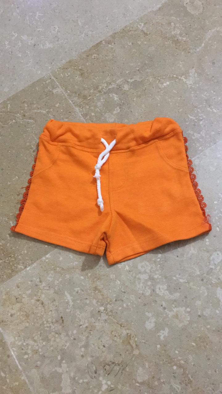 Orange Baby Girl Short