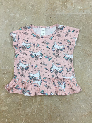 H&M baby pink Unicorn Top