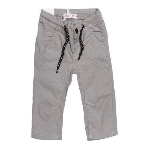 DPAM Draw Cord Grey Boys Cotton Chino Pants